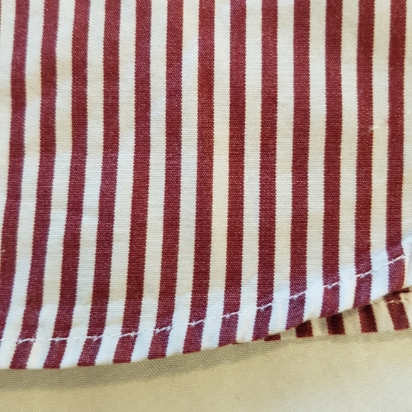 Crewcuts boys size 10 button down shirt maroon white long sleeve - Picture 3 of 5